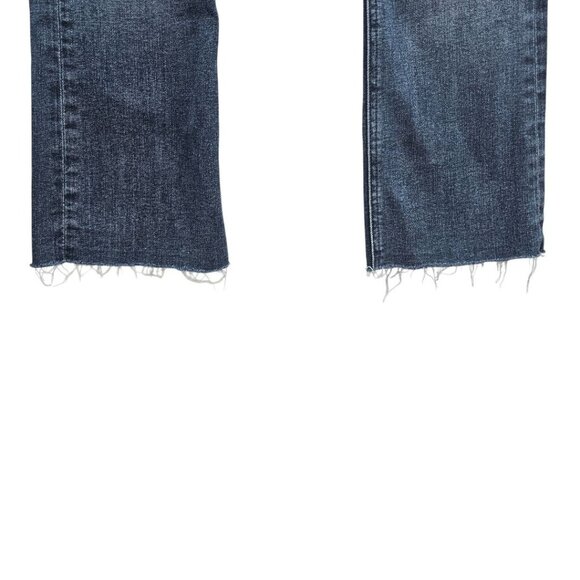 Mother Womens 25 The Triple Stack Insider Crop Belted Jeans Raw Hem Chick‎ Flick - Picture 4 of 16